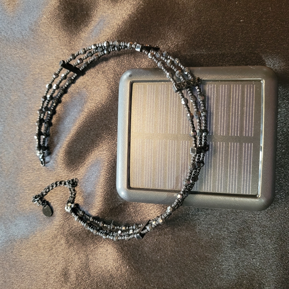 Elegant Silver Beaded Necklace